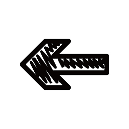 横向手绘箭头图标AI矢量