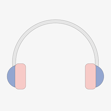 手绘卡通简笔画耳机装饰海报设计