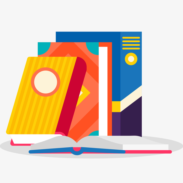 大学字典卡通插画