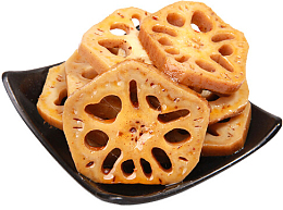 实物美味一盘蜜汁藕