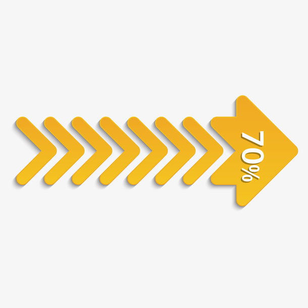 卡通彩色横向箭头图标ai矢量