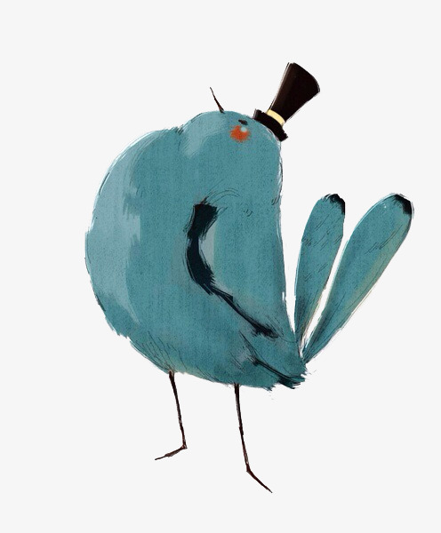 手绘趾高气昂的小