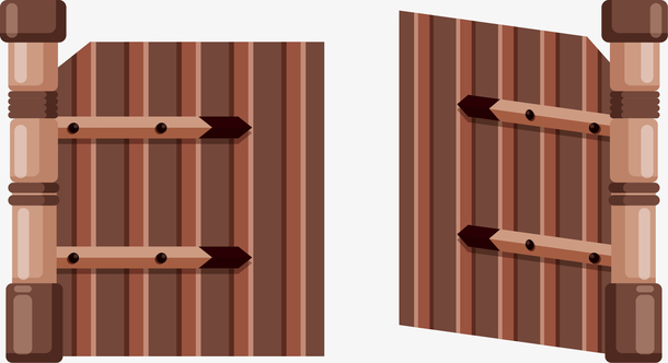 创意卡通门免抠png装饰图案