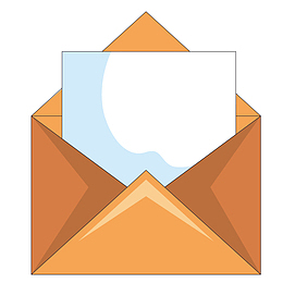 打开的信封卡通图