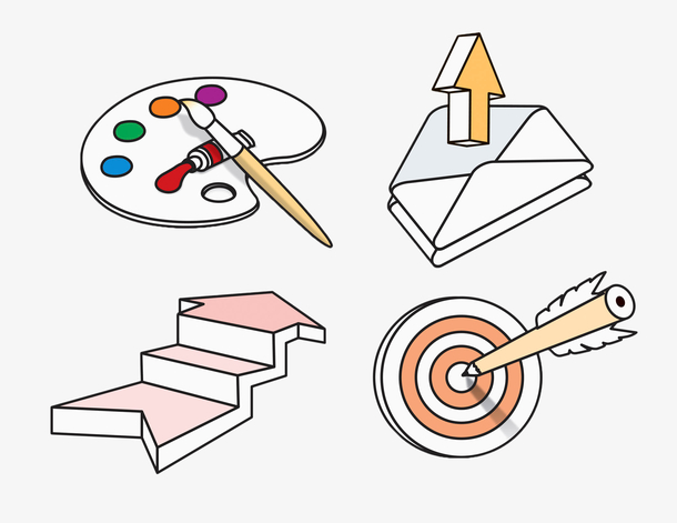 手绘绘画娱乐图标