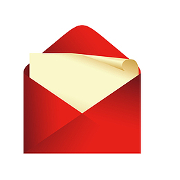 打开的红色信封矢量图