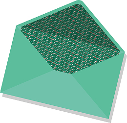 绿色打开的信封