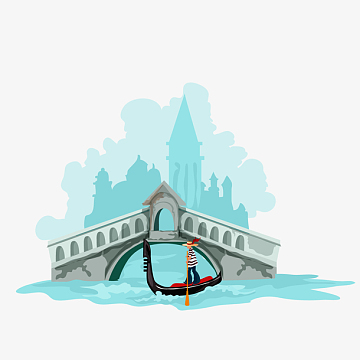 卡通意大利的风景设计