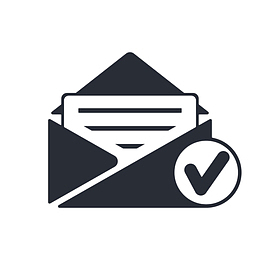 手绘信封黑色对勾