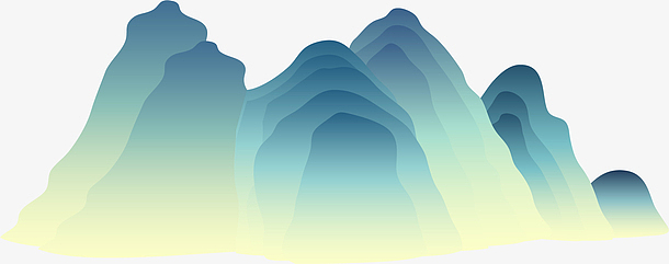 云雾笼罩的大山手绘图