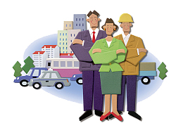 可爱卡通拼贴画双手抱胸的人