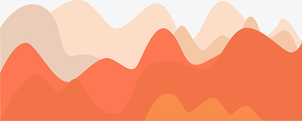 卡通手绘山峰风景插画