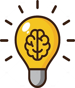 发光黄色灯泡手绘灯泡设计素材