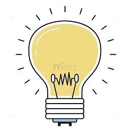 创新灵感灯泡知识矢量