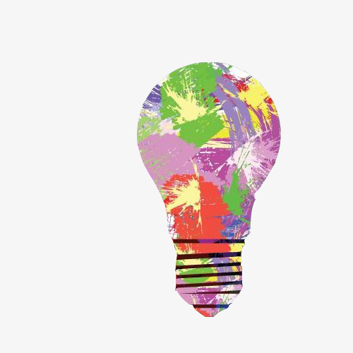 潮流艺术灯泡涂鸦素材图片免抠素材免费下载_觅元素51yuansu.com
