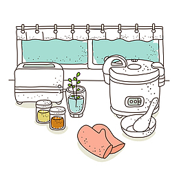 手绘厨房的精致生活