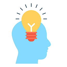 头脑想法卡通插画