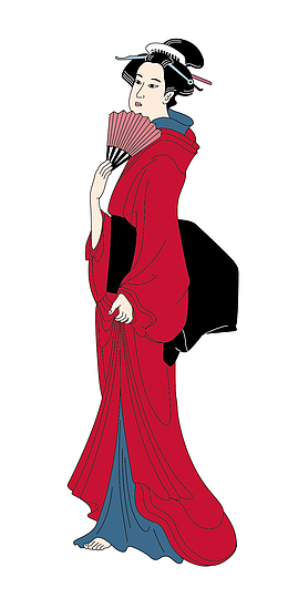 日本女妓矢量元素