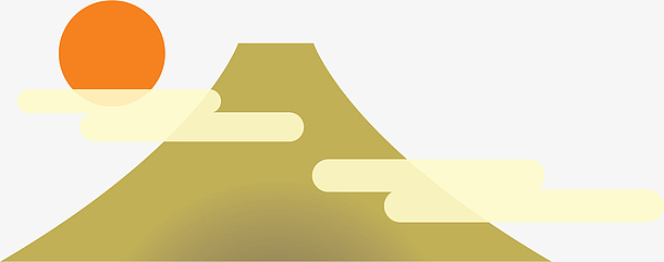 卡通富士山海报装饰