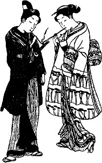 正在抽大烟的日本女人