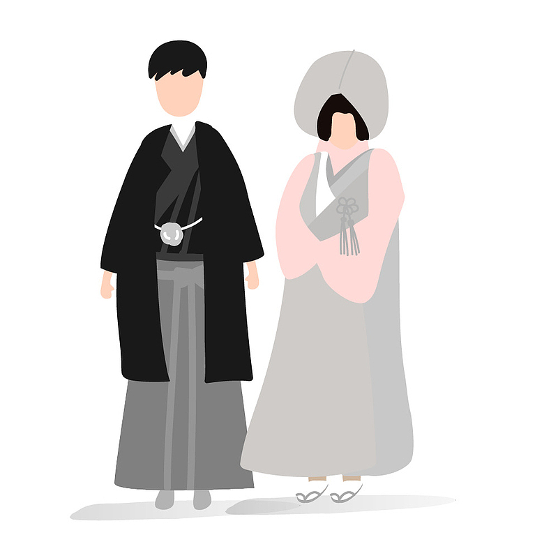 日本服饰新郎新娘