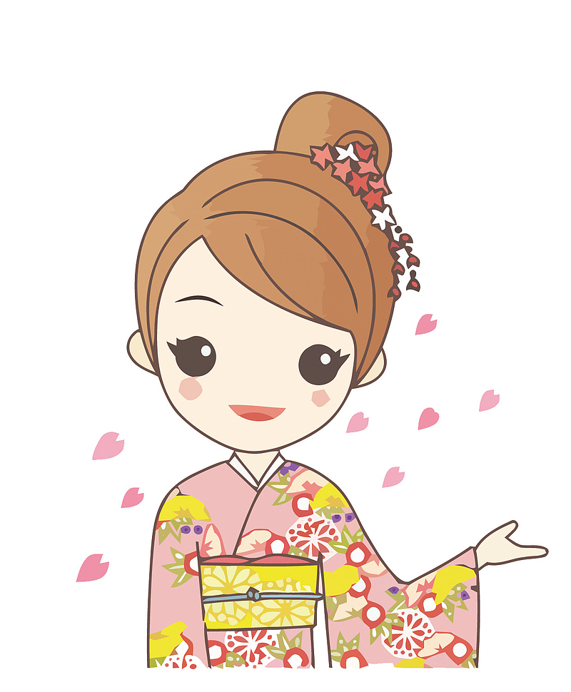 日本美女矢量图下载