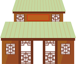 门口日本古代建筑