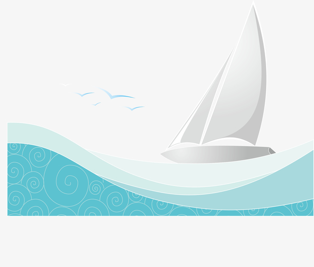 帆船海水素材免费下载_觅元素