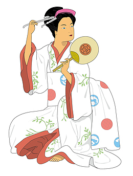 日本女妓矢量元素
