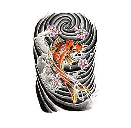 红色鲤鱼纹身