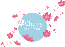 粉白色浪漫樱花花纹