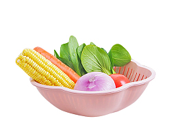 粉色置物篮洗菜篮