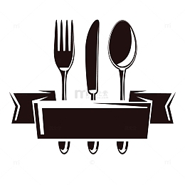 不锈钢刀叉西餐宣传用素材图标