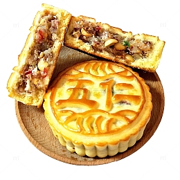 五仁黑芝麻月饼摄影