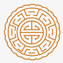 线条花纹图案月饼