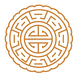 线条花纹图案月饼