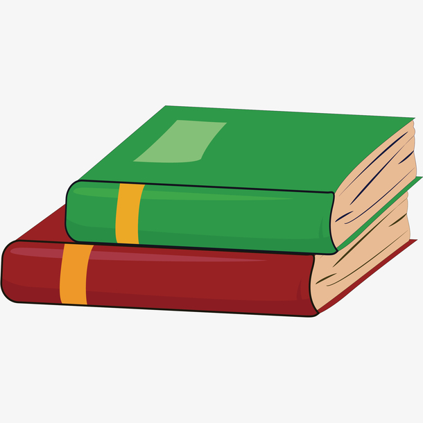 红色绿色书本牛皮纸png下载免抠素材免费下载_觅元素51yuansu.com