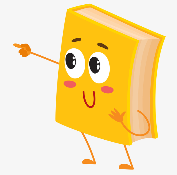 卡通手绘微笑的书