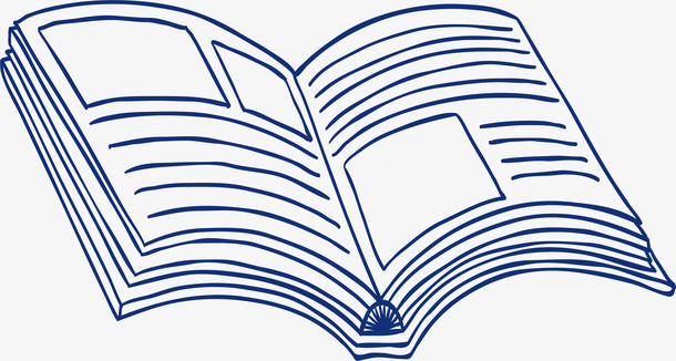 手绘翻开的书本