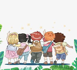 免抠卡通手绘站立看星星的孩子