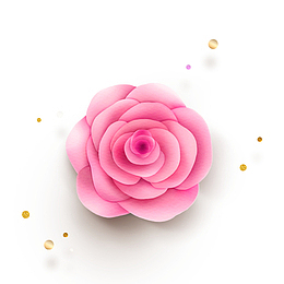 韩式美容美妆立体玫瑰花花卉素材