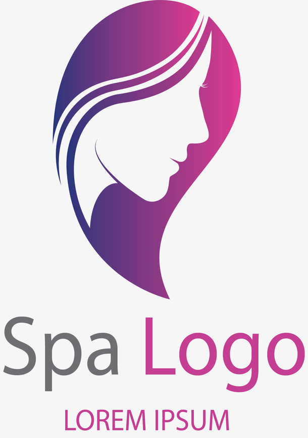 紫色美女剪影标志