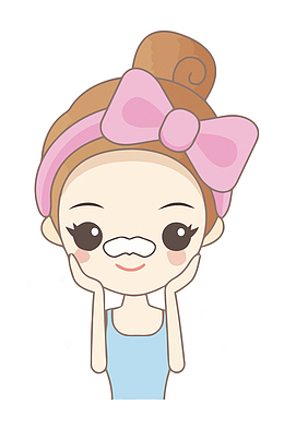 矢量做面膜的女孩