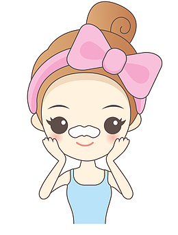 卡通爱美女生