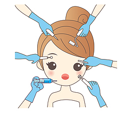 卡通手术女孩