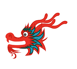 二月二龙抬头卡通装饰中国龙海报