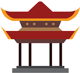 扁平风格高大矢量阁楼