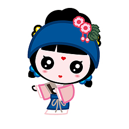 戴头巾的古典美人
