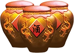 双龙大气手绘白酒坛子