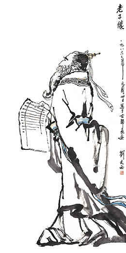 水墨古典老子画像